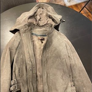 Danier Grey Leather Jacket